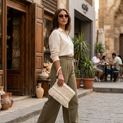 Ivory Shimmer Bag