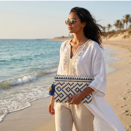Indigo Ikat Bag
