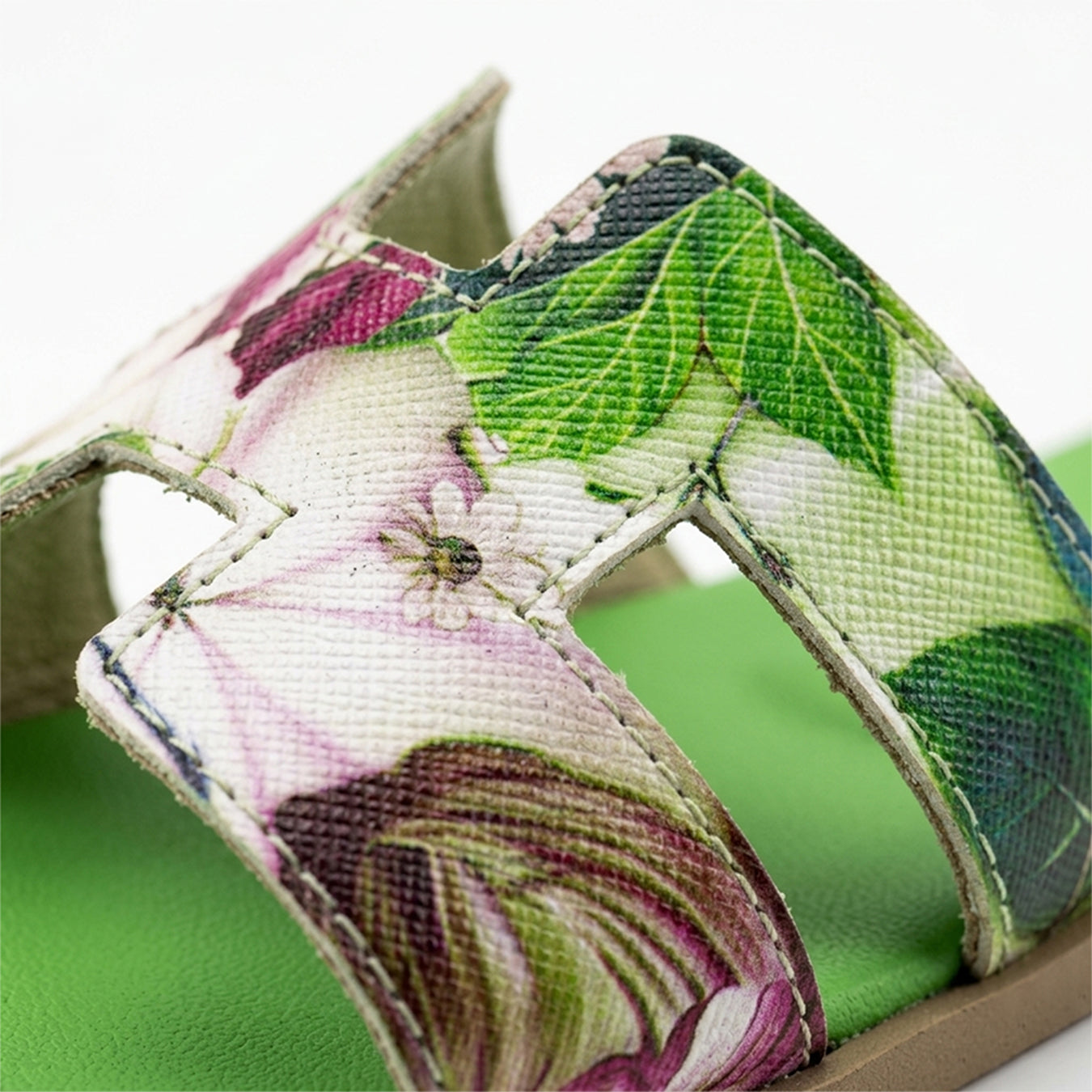 Terra Slides in Floral Green
