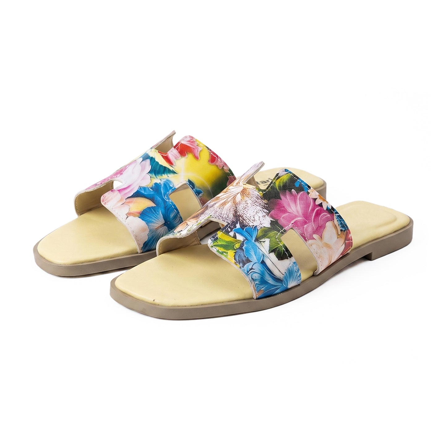 Terra Slides in Floral Yellow