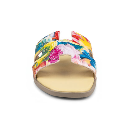 Terra Slides in Floral Yellow