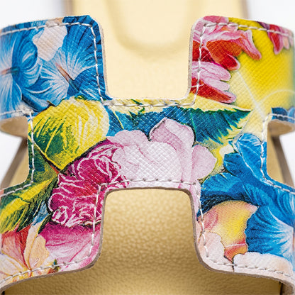 Terra Slides in Floral Yellow