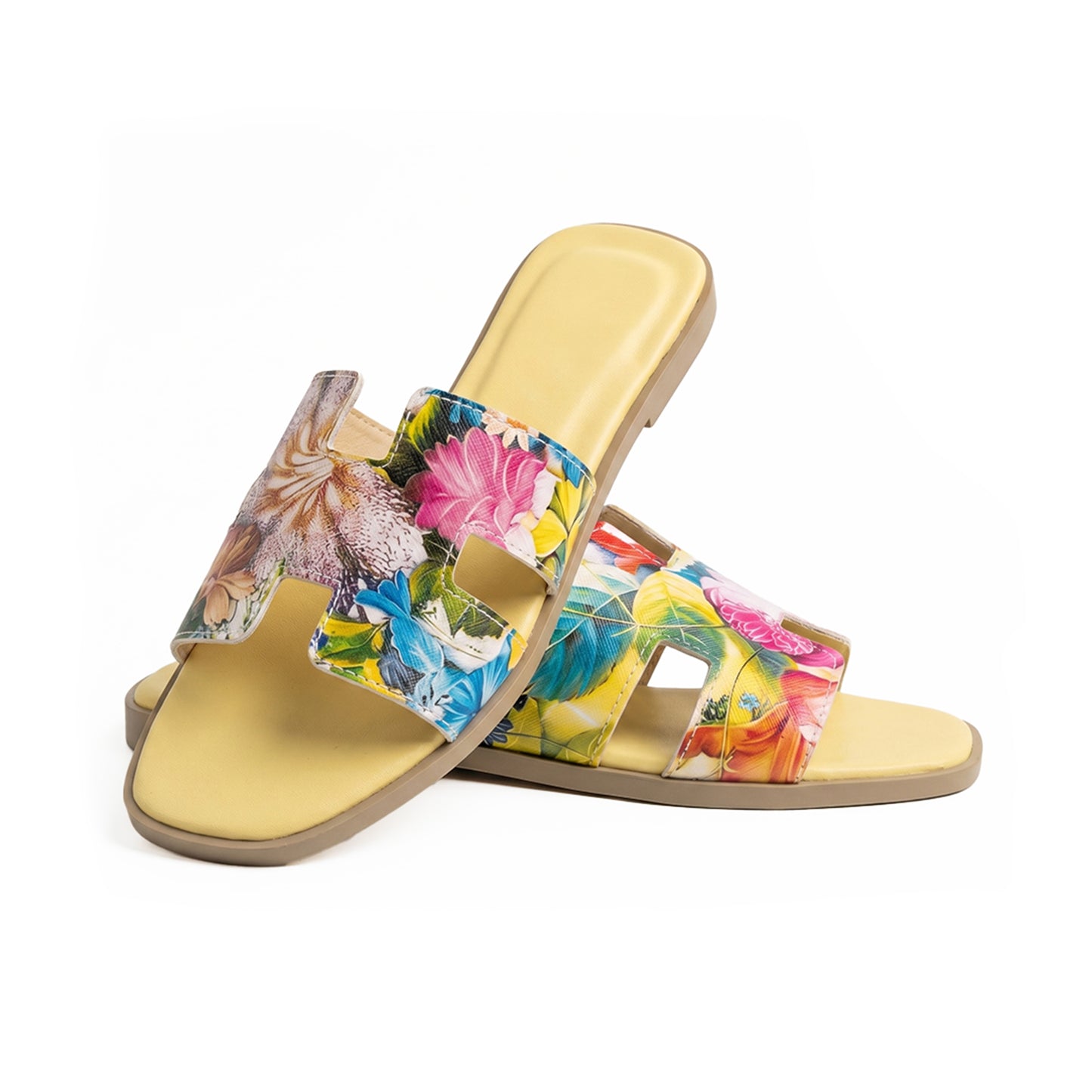 Terra Slides in Floral Yellow