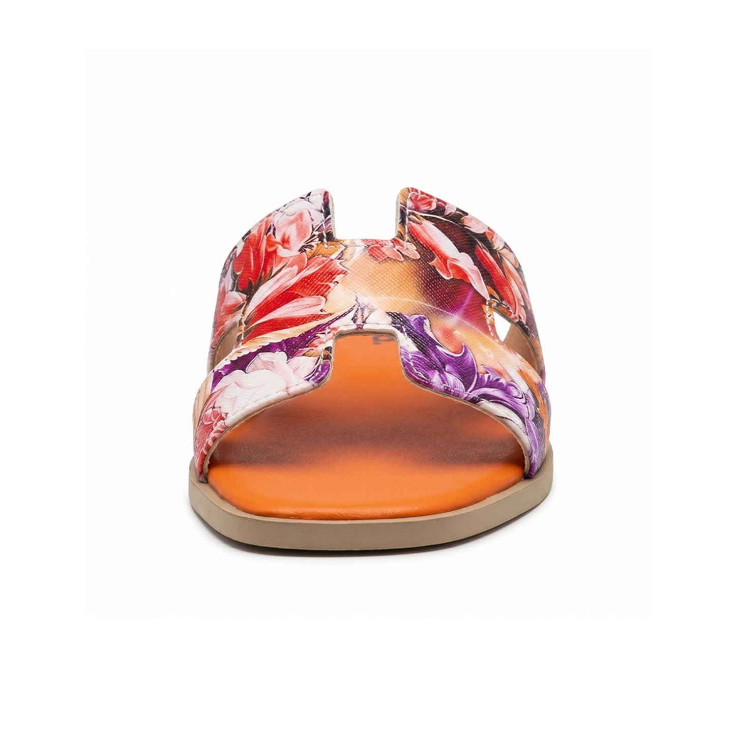 Terra Slides in Floral Orange