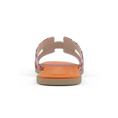 Terra Slides in Floral Orange