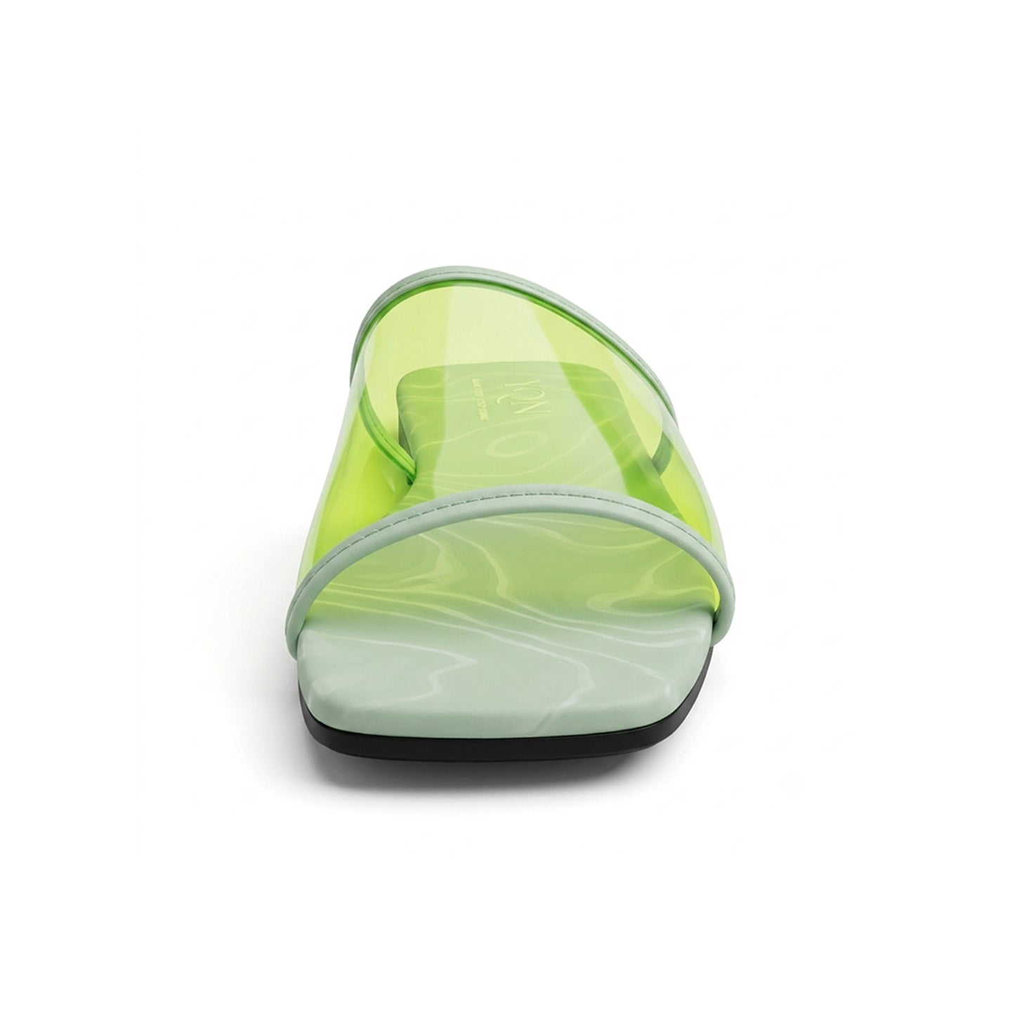 Vela Slippers in Lime Green