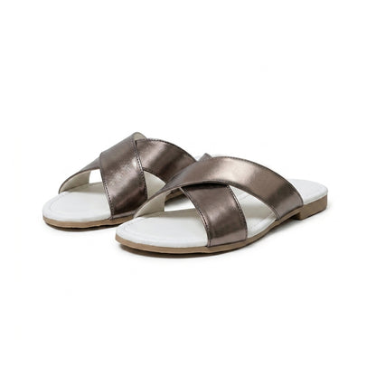 SunKissé Sandals in Silver