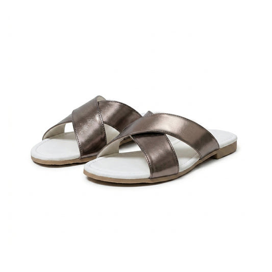 SunKissé Sandals in Silver