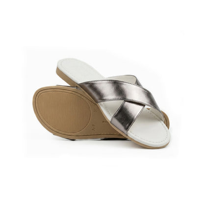 SunKissé Sandals in Silver